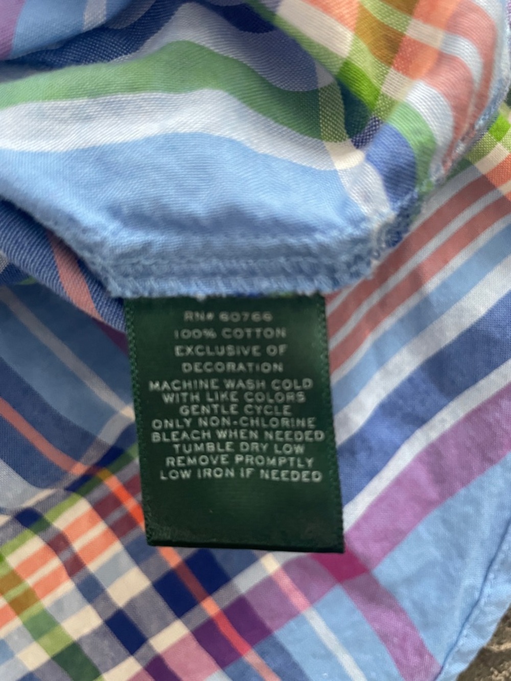 RALPH LAUREN Women’s Preppy Lightweight 3/4 Sleeve Long Plaid Button-Down Shirt - Picture 7 of 11
